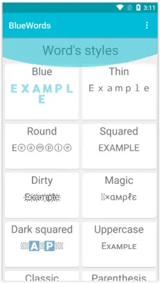 BlueWords android App screenshot 1